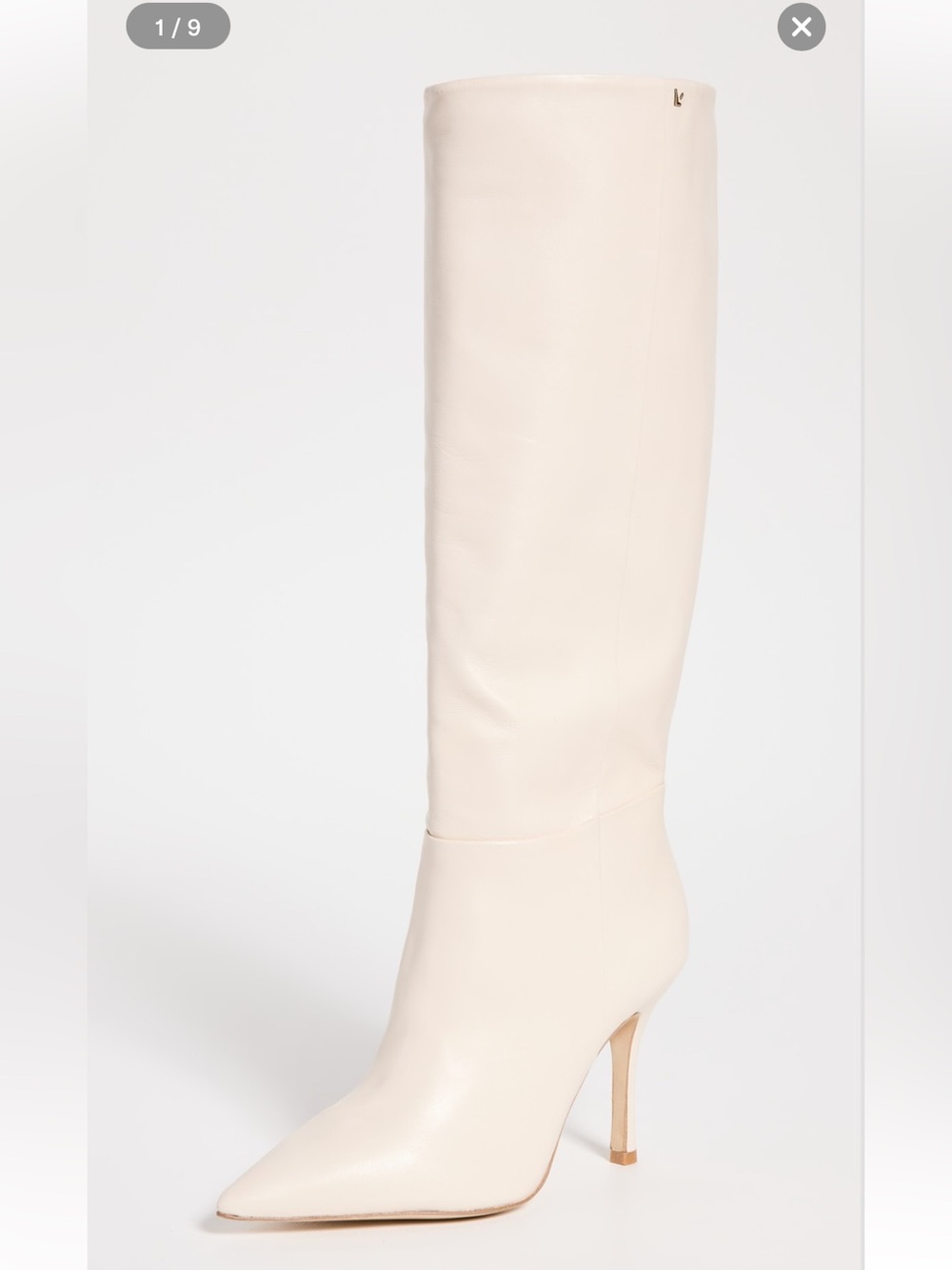 Larroude The Kate Boot in Ivory Heeled Boot Size 9